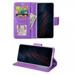 Wholesale Flip PU Leather Simple Wallet Case for Samsung Galaxy A10 (Purple)